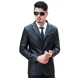 Новая кожаная куртка Для мужчин Мото-куртки jaqueta de couro masculina motoqueiro casaco мужской кожаная куртка-пилот Для мужчин Куртки и пальто