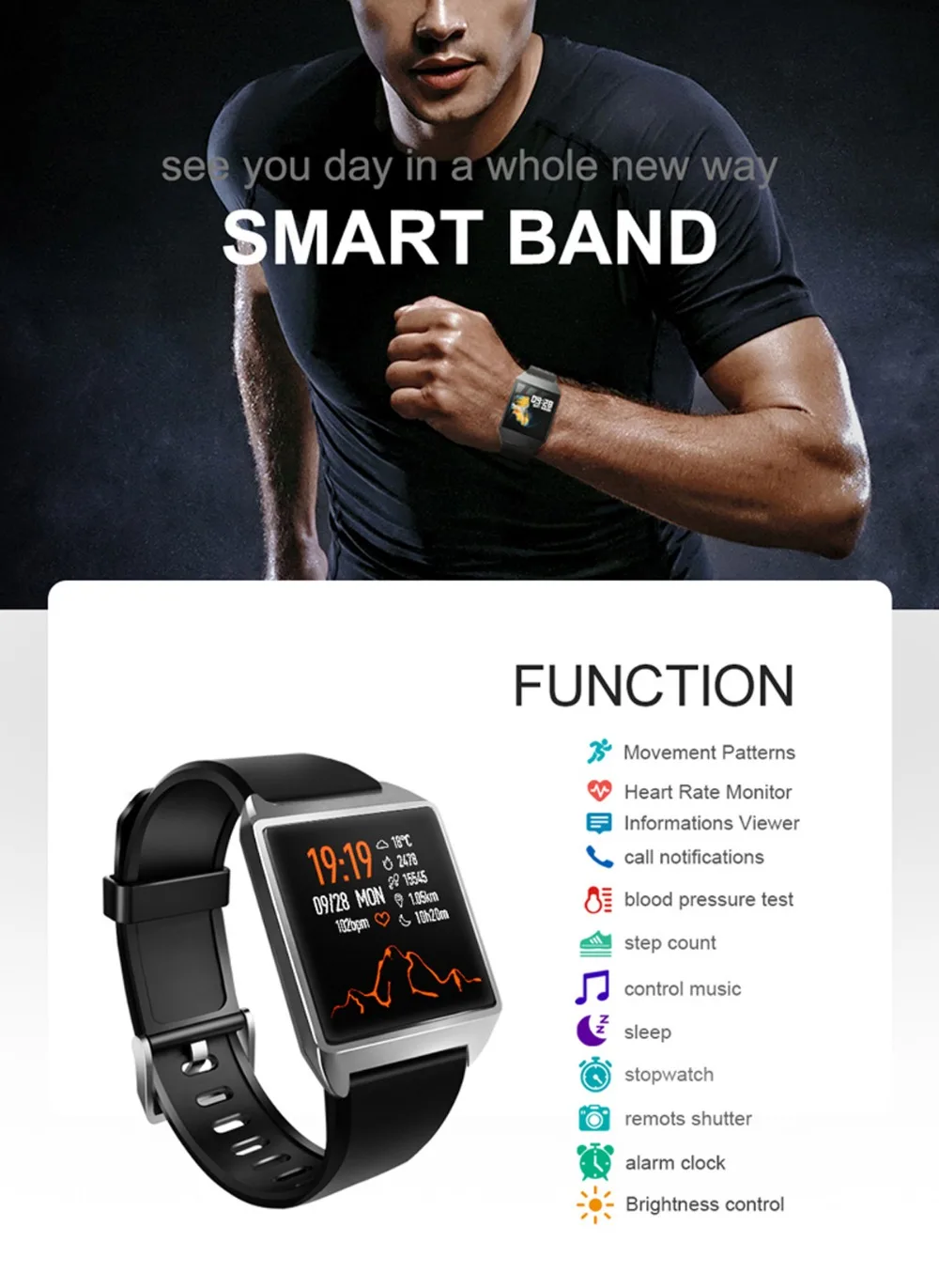 GEJIAN Новые смарт-часы Wo для мужчин s Мода Фитнес IP67 Водонепроницаемый gps для мужчин сердечного ритма кровяное давление спортивные Смарт-часы Android IOS