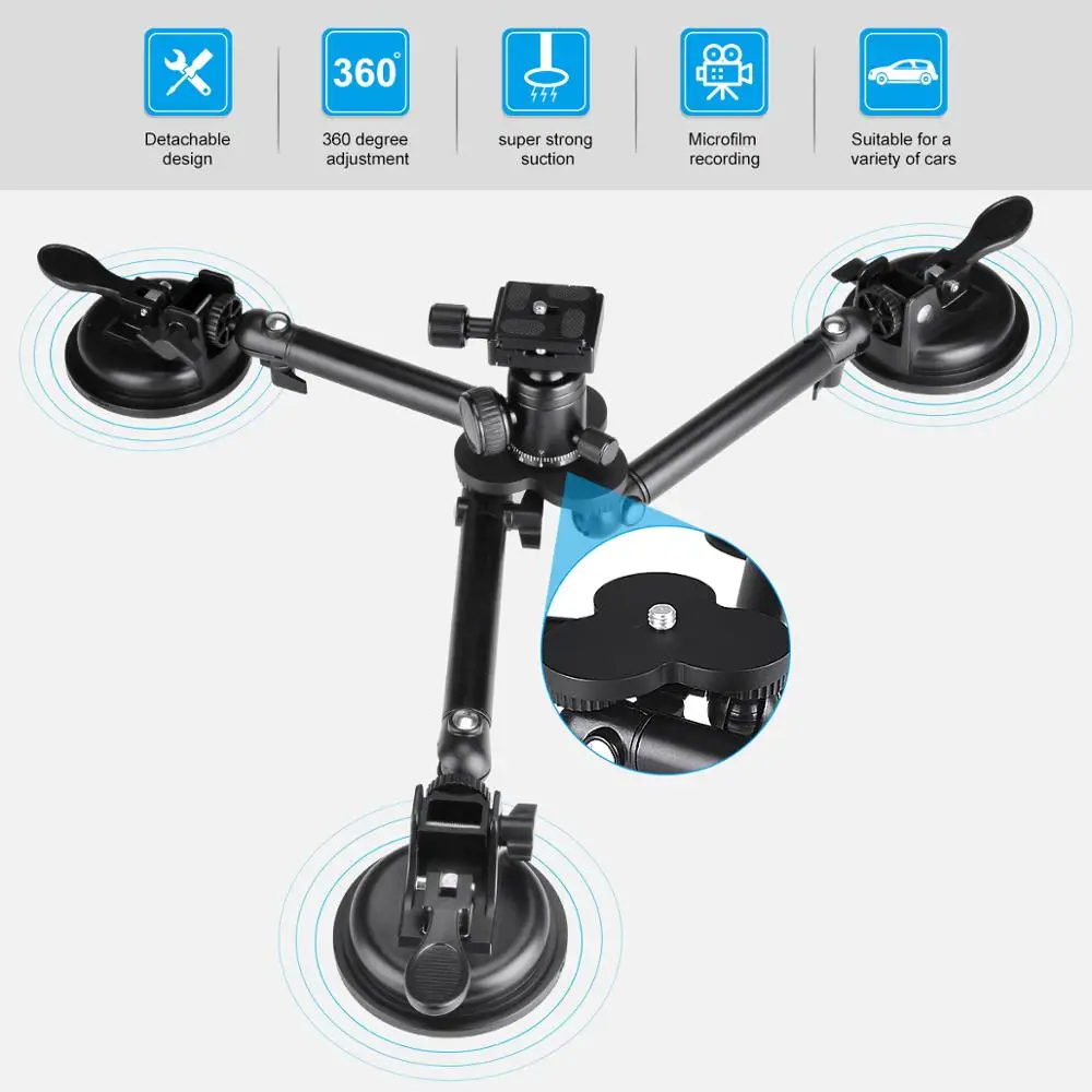 Triple Vacuum Suction Cup Heavy Duty Camera Holder