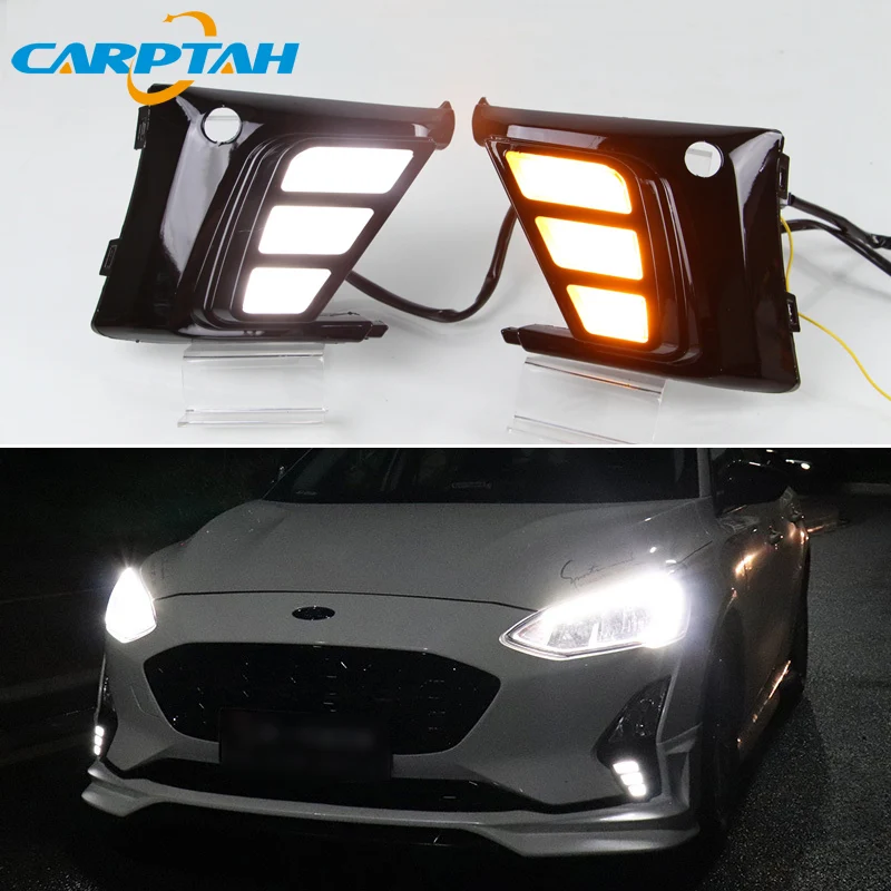 

LED Daytime Running Light For Ford Focus 5 2019 Waterproof 12V Fog Lamp Decoration Bumper Driving Light LED DRL