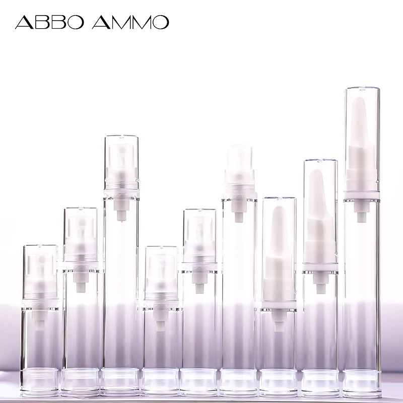 

ABBO AMMO 5ml 10ml 15ml Mini Airless Pump Emulsion Eye Cream Cosmetic Bottle Lotion Cream Containers Vacuum Pump Vessel Portable