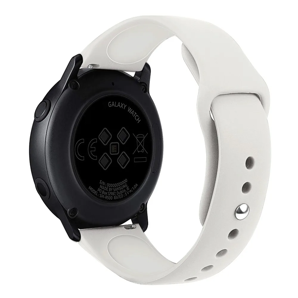 Мягкий силиконовый ремешок для часов samsung Galaxy Active Watch Band 20 мм умный Браслет ремешок для samsung Galaxy Watch 42 мм ремешок