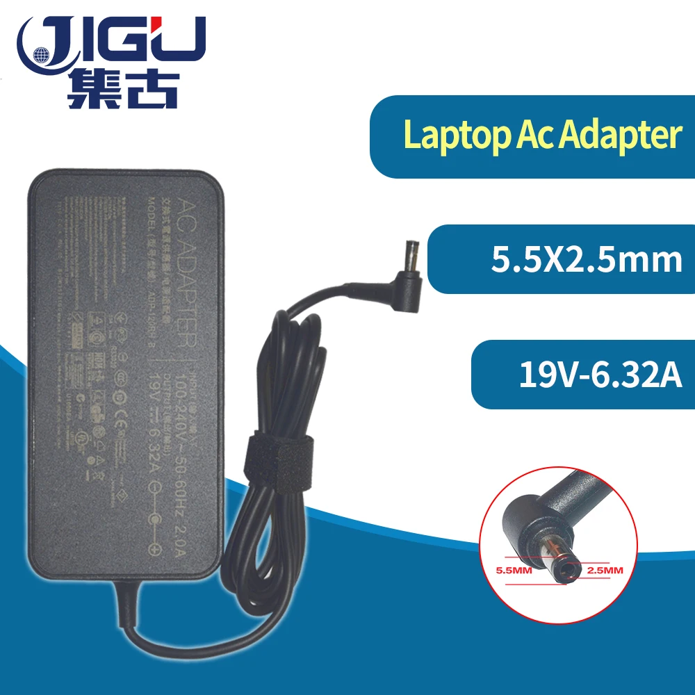 JIGU 19V 6.32A 120w зарядное устройство для ноутбука AC адаптер питания asus G73 G71 UX501 GL751 K73 K53