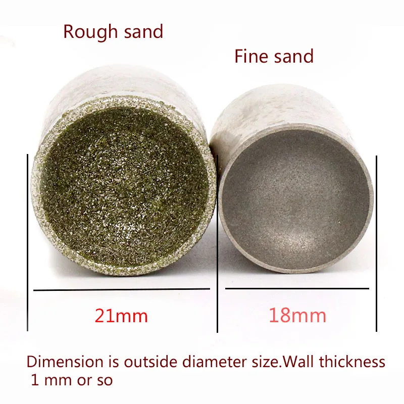 1 шт. мелкий шероховатый песок 3~ 25 мм Алмазная вогнутая полировальная насадка для всасывания глаз шариковая Шлифовальная головка для нефрита корень дерева Бодхи круглые шарики