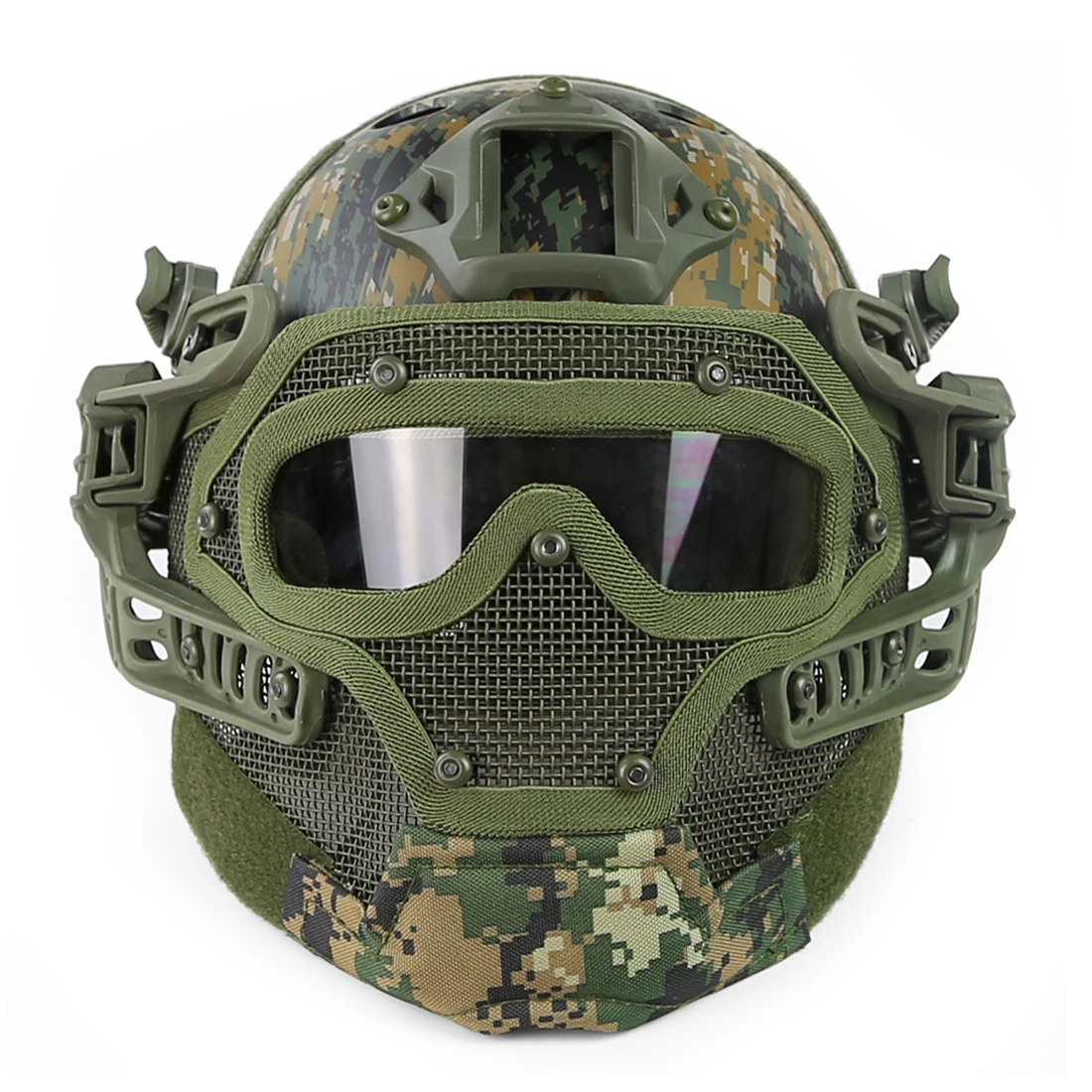 

NFSTRIKE Steel Wire Protective FAST Helmet Suit for Airsoft Military Tactics Helmet for Nerf Accessories Games Outdoor Activity