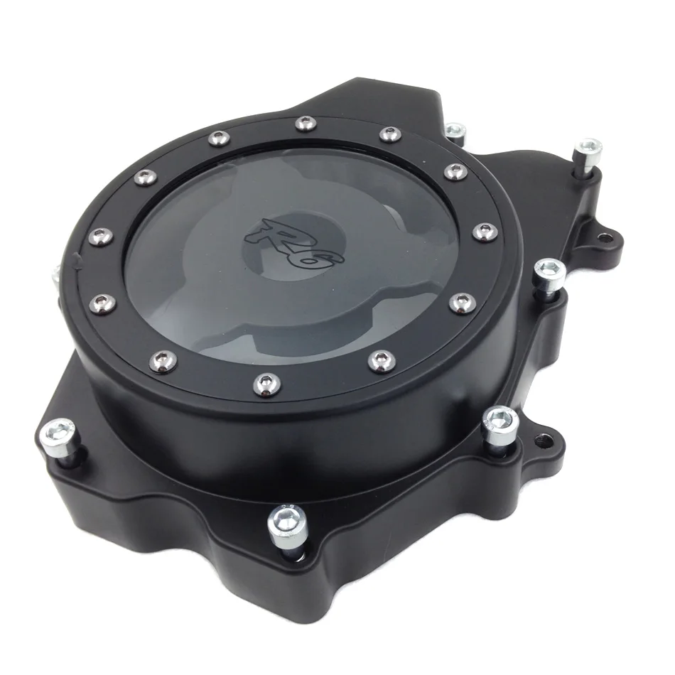 

Aftermarket free shipping motorcycle For Motorcycle Yamaha YZF R6 2003-2006 2006 YZF R6S Engine Stator cover see through BLACK