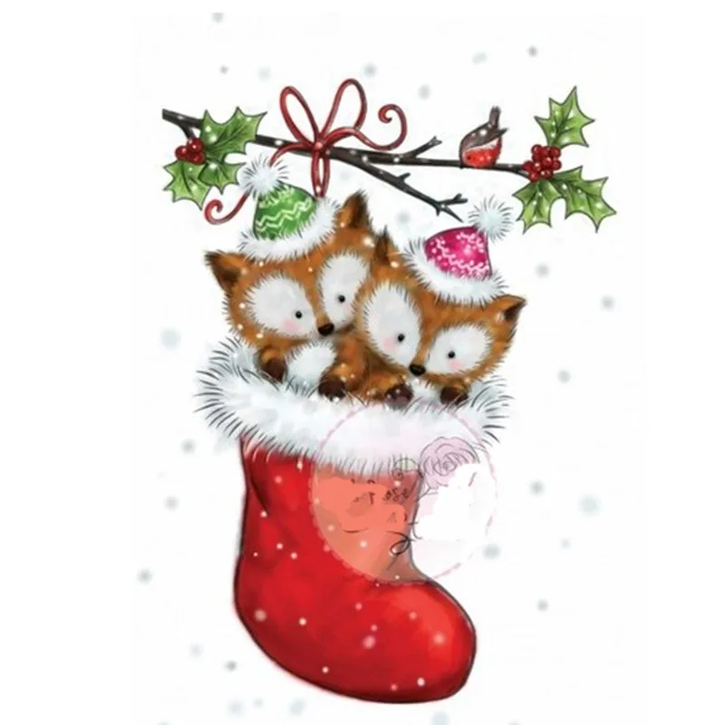 

Cartoon Christmas socks pattern Transparent Clear Stamp DIY Silicone Seals Scrapbooking Card Making Photo Album Decoration