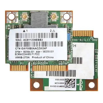 

Card for HP BCM943224HMS BCM943224 BCM43224 Wireless Dual Band 802.11 a/g/n Half Mini PCI-E WiFi Card