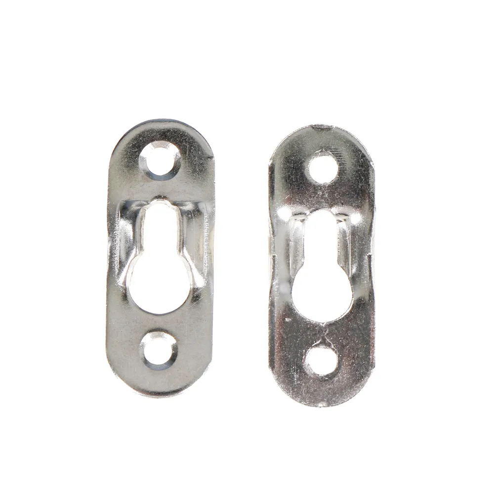 

20pcs/lot 37*15mm Picture hangers Metal Keyhole Hanger Fasteners For Photo Frame Furniture Cabinet Sliver Hanger Picture Hooks