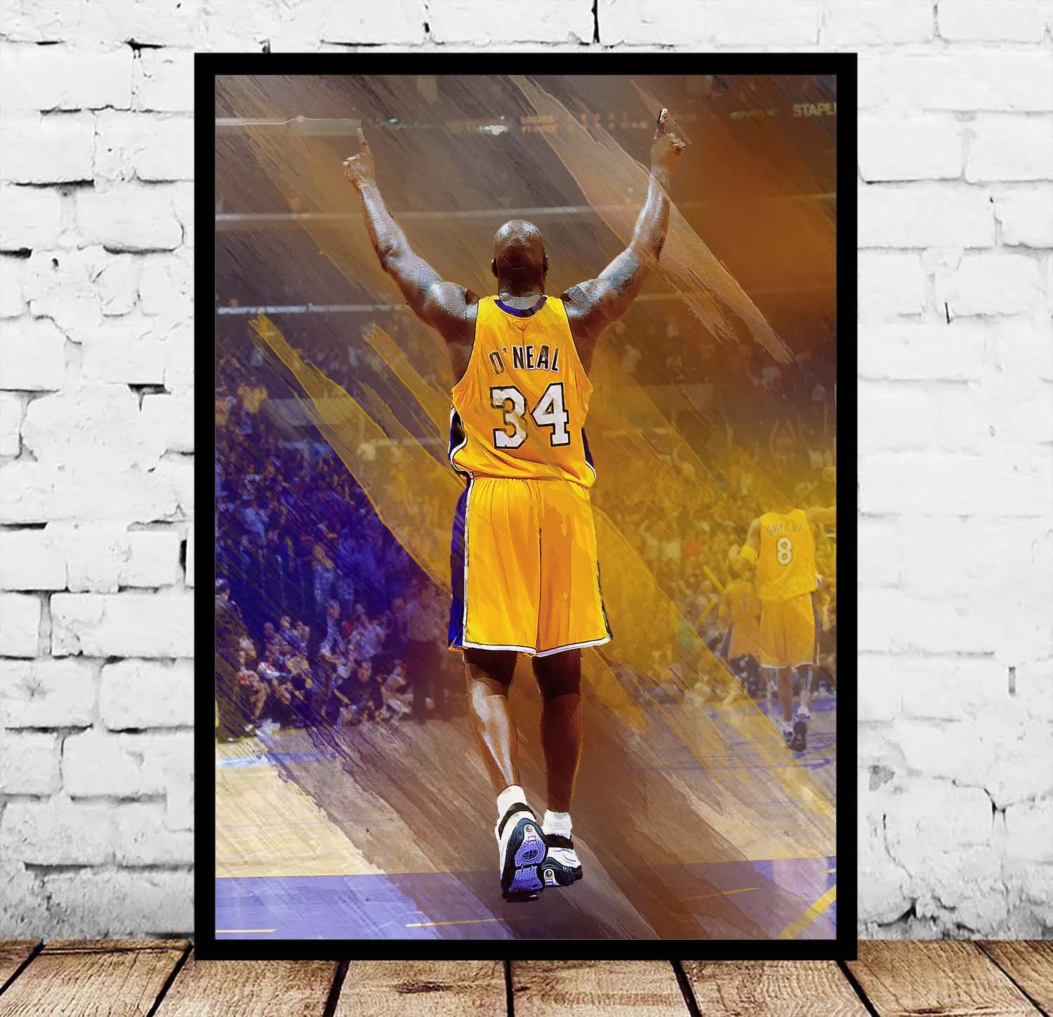 

Shaquille O'Neal Sports Art Print Basketball Watercolor Abstract Poster