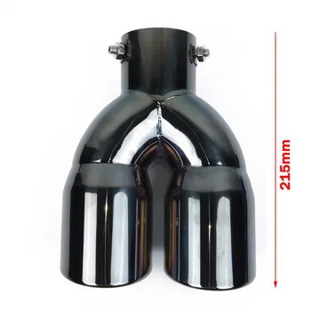 

Accessories Dual Rear Muffler Exhaust Tip Tail Pipe Outlet Car Universal