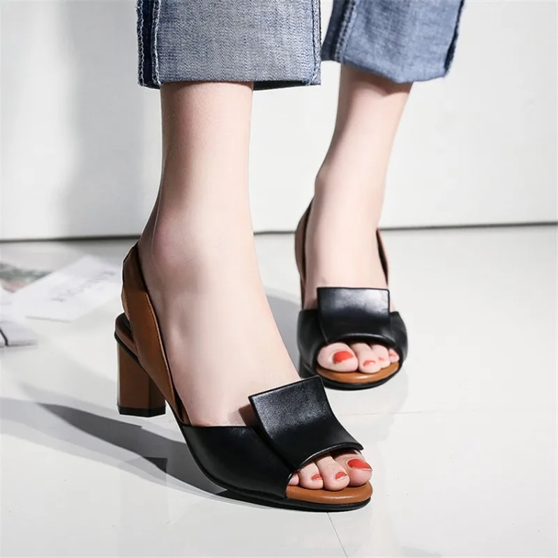 BEYARNE/большие Size35 43 Босоножки с ремешком на пятке Женские брендовые Разноцветные