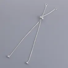 Doreen коробка медная ползунок/ползунок расширитель цепи для ювелирных изделий ожерелье браслет серебристый цвет регулируемый длиной 11,5 см, 3 шт