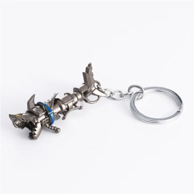 

2019 New Design 3D Game LOL League Role Jinx Weapon Keyring Shark Cannon Keychain Gun Llavero Weapon Model Chaveiro Gift