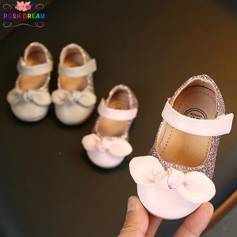 

POSH DREAM New Arrival Brand Fashion Autumn Baby Girls Shoes New Bright Girl Princess Baby First Walking Shoes Soft Little Shoes