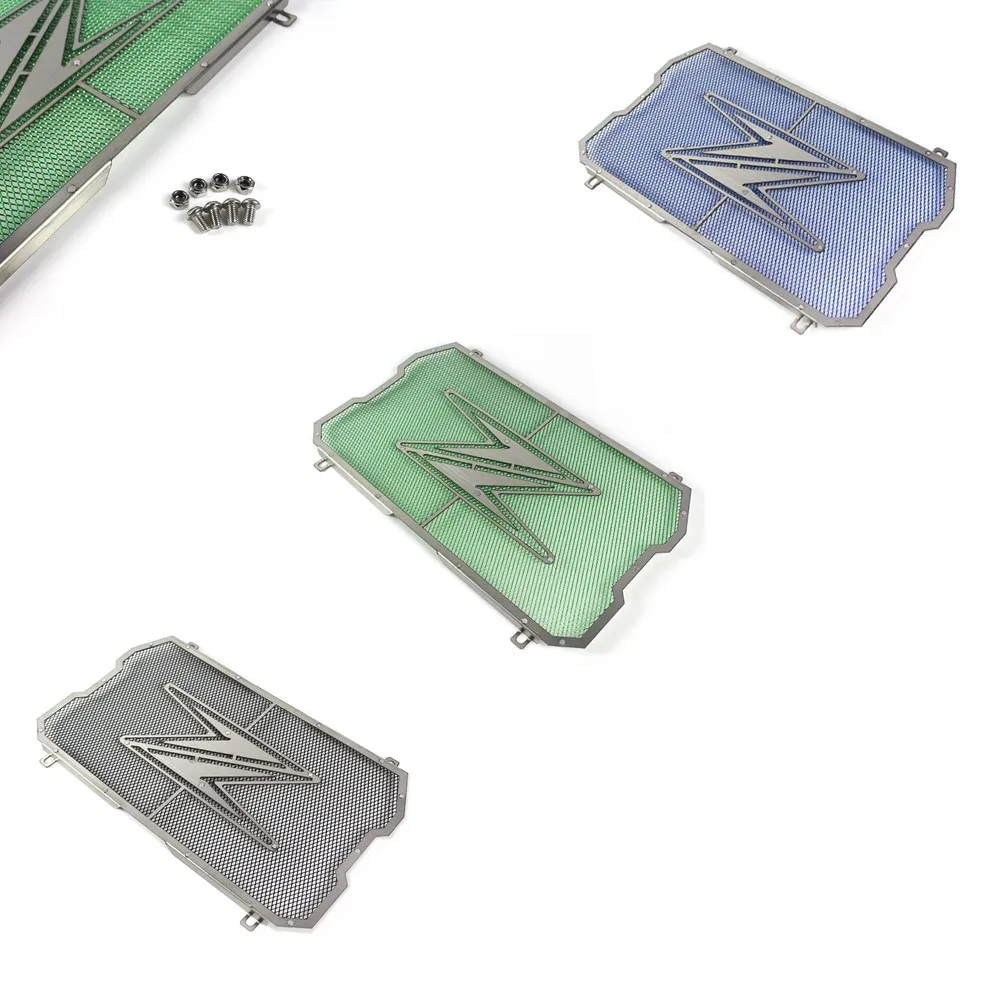 

Green Radiator Guard Grill Cover Aluminum Protector for 2017 Kawasaki Z900
