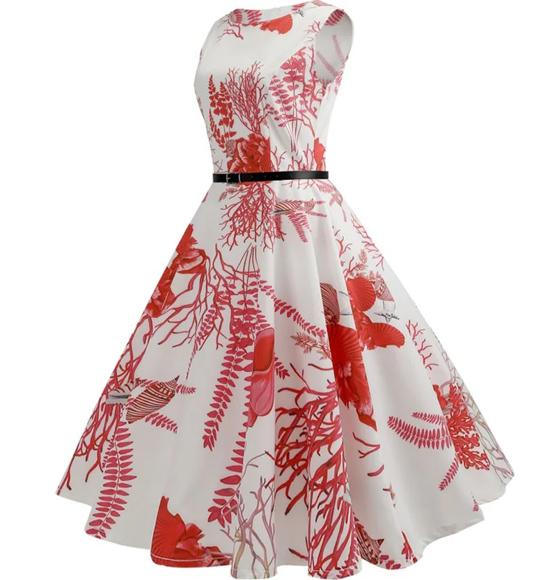 Летние женские платья, повседневные, цветочные, Ретро стиль, 50s 60s Robe Rockabilly Swing Pinup Vestidos, вечерние платья на День святого Валентина