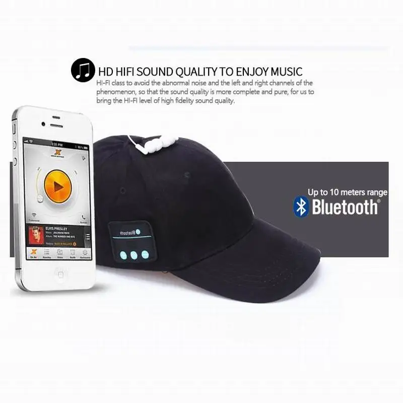 Лидер продаж смарт-телефонов и планшетных Беспроводной Спорт Bluetooth музыка шляпа 2-в-1 Hands-free Кепки Динамик спортивные Бейсбол Кепки гарнитура