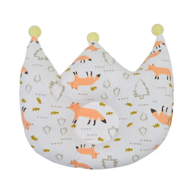 Детская форменная подушка в форме короны для младенцев, для новорожденных, для сна, для предотвращения плоского позиционер для головы, для