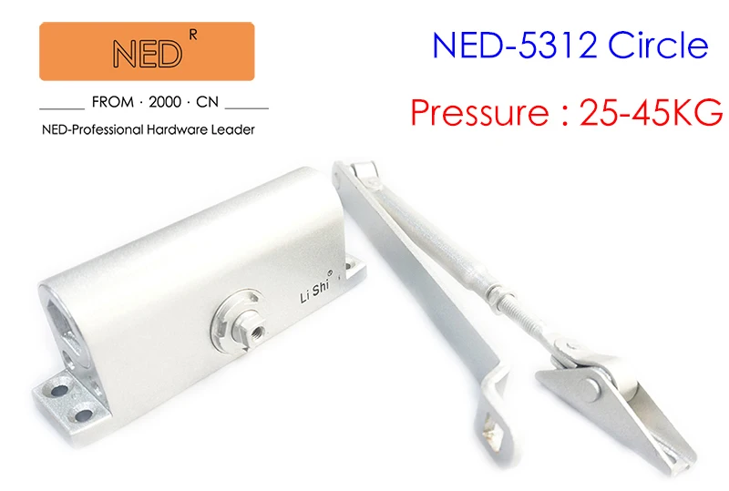 

NAIERDI Household Speed Control Type Adjustable Door Closer Fire Channel Damper Buffer Type Automatic Door Closers Bear 25-45KG