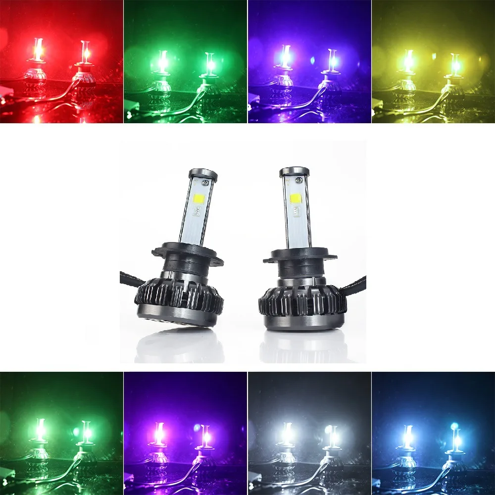 EURS(TM) светодиодный автомобильный налобный фонарь для автомобиля Bluetooth RGB