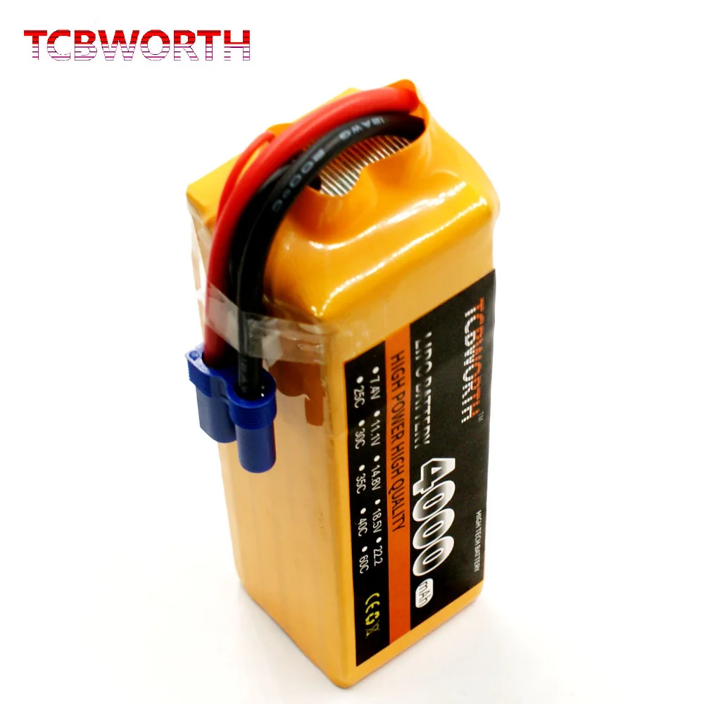 Батареи TCBWORTH 6S 22,2 V 4000mAh 40C-80C RC LiPo батарея для RC самолета вертолета квадрокоптера автомобиля лодки грузовика 6S RC батарея