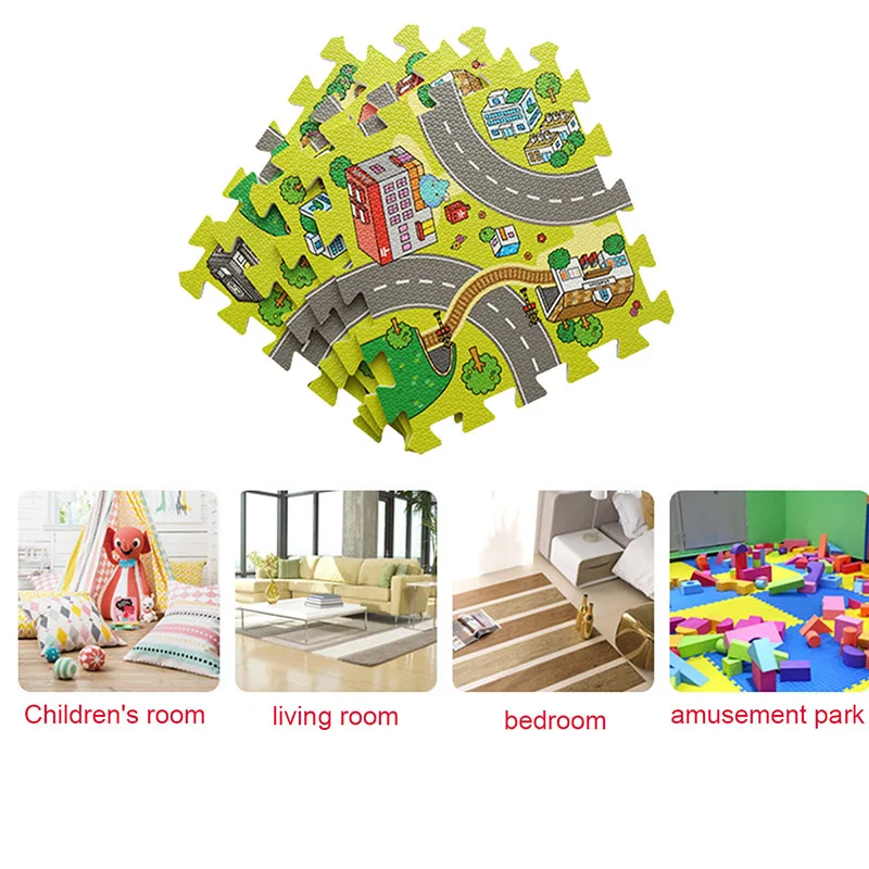 

Baby Traffic Route Puzzle Play Mat Children Educational Split Joint EVA Foam Crawling Pad Game Carpet Kids Toys Gift Rug Playmat