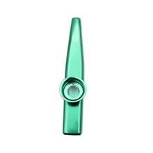 Kazoo алюминиевый сплав металл с 5 pcs подарки диафрагма для флейты для детей меломанов-зеленый