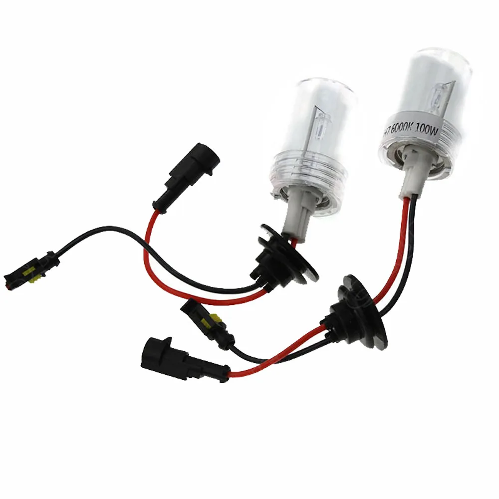 PKCELL 2 шт 100 Вт 12 В HID 6000 K/8000 K/10000 K светодиодные лампы для фар H7 для автомобилей Замена аксессуары автостайлинг для автомобильных фар - Испускаемый цвет: 6000K