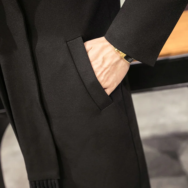 Open Stitch Overcoat Men Dust coat male Spring Fashion New Arrive Fringed Long jacket Open Stitch Overcoat Men Dust coat male Spring Fashion New Arrive Fringed Long jacket