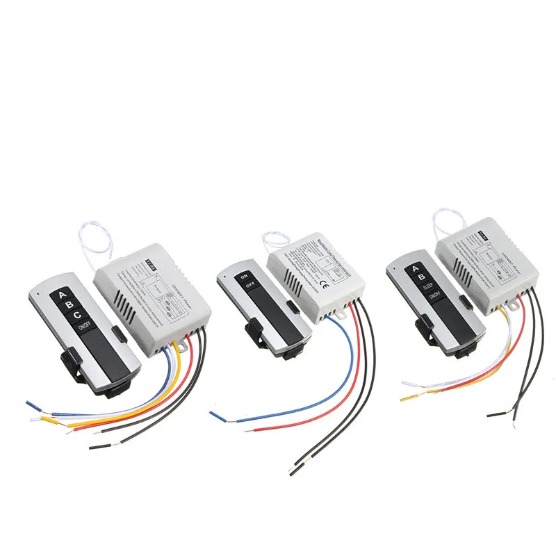 

Good Quality 1/2/3 Ways ON/OFF 220V Wireless Remote Control Switch Digital Remote Control Switch for Lamp & Light
