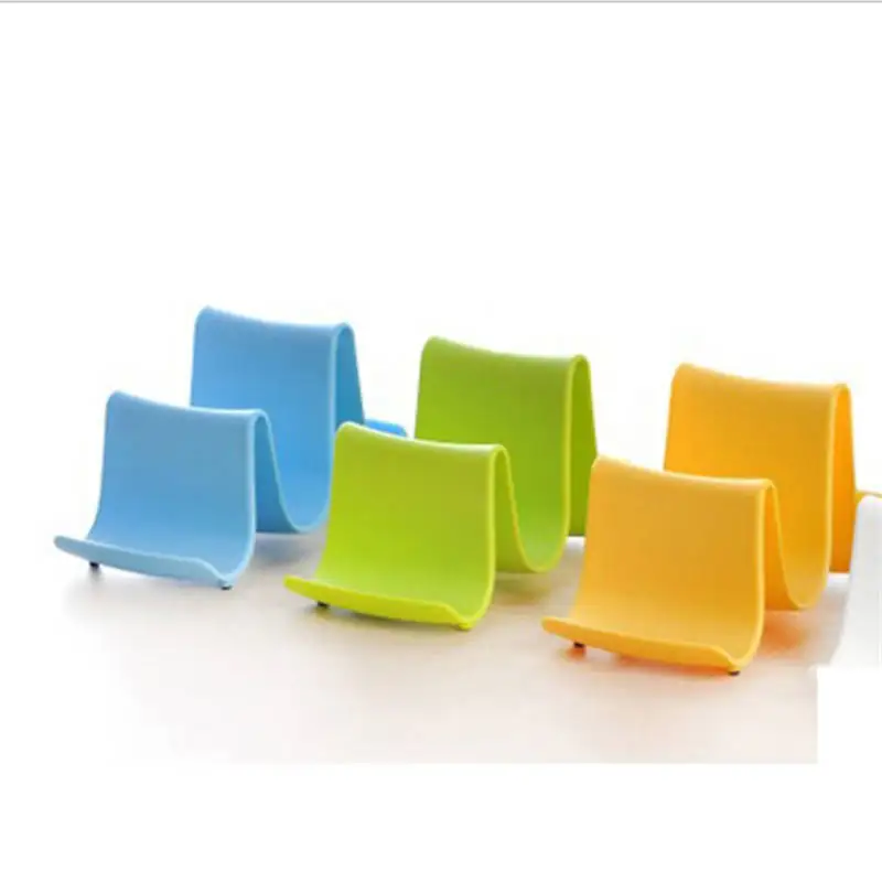 

1PC Wavy Pan Rack Pot Cover Holder Convenient Spoon Rest Rack Stand Kitchen Utensil Random Color Kitchen Tools