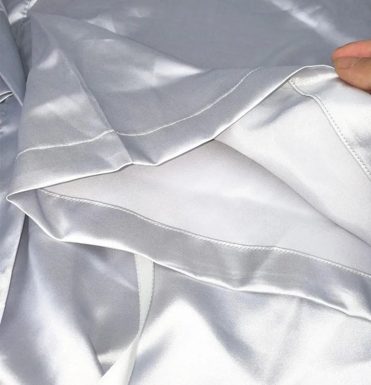 C&Fung plain Satin Robes Kimono bathrobe Women's Simplicity Pajamas Wedding Party robes short S-XXL women sleepwear sleepwear pajamas bride robes silk robe women dress