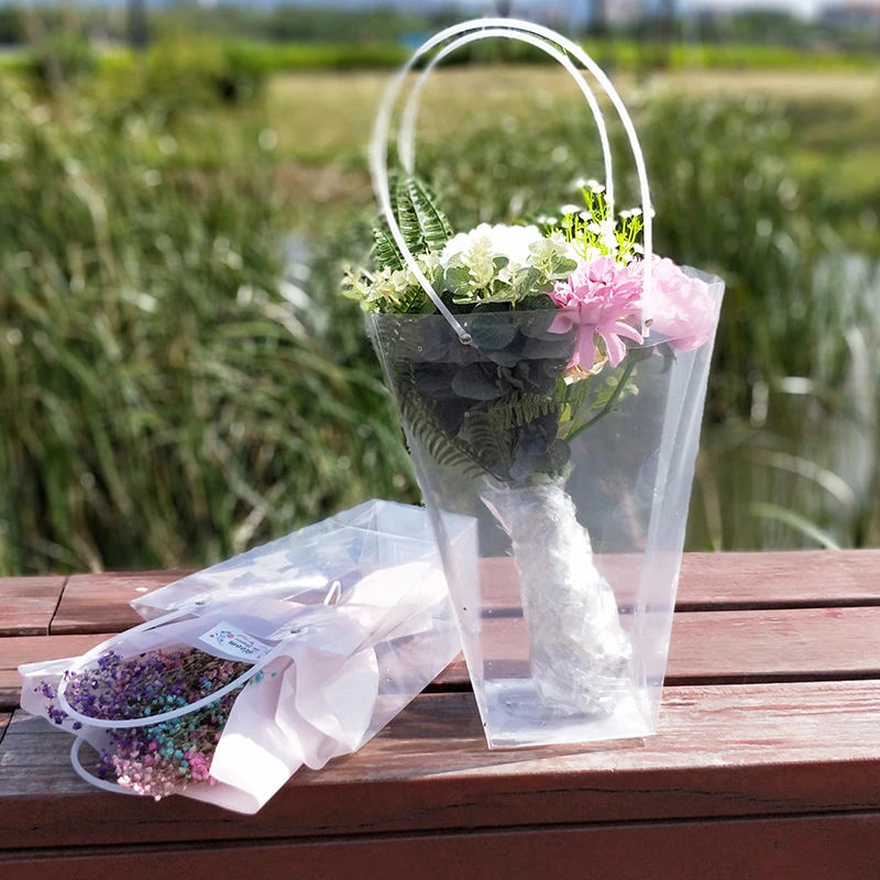 5 шт. прозрачные водонепроницаемые подарочные пакеты для цветов|bag for|bag flowerbag material
