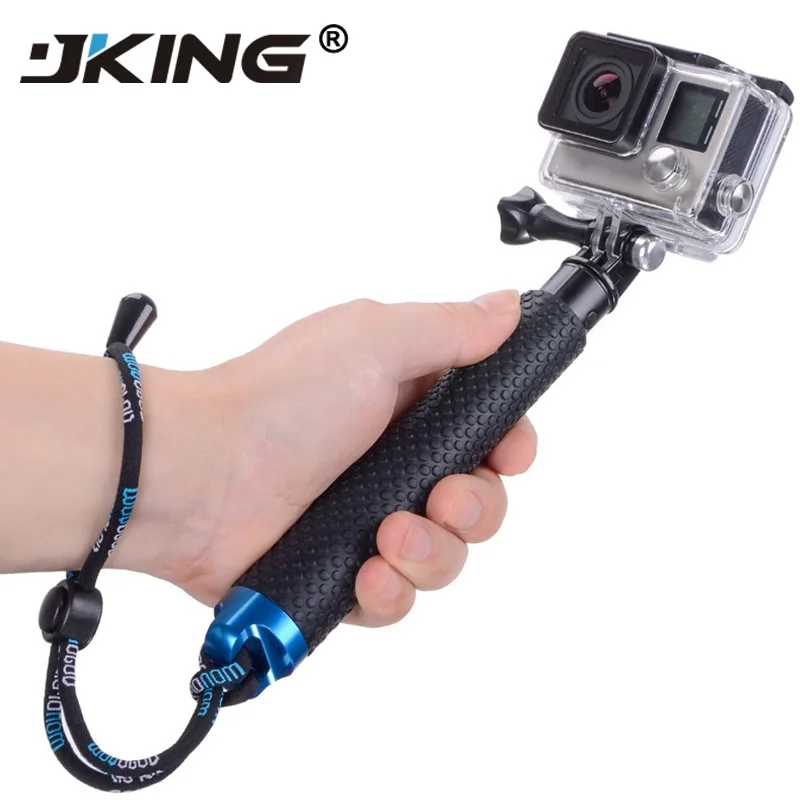 Селфи палка JKING для GoPro резиновая нескользящая Алюминиевая выдвижная Складная