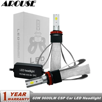 

AROUSE H11 H4 H7 9006 H1 9005 LED Headlight Bulbs H4 Hi-Lo Beam CSP SMD 60W 9600lm 3000K 4300K 6000K Car Auto Headlamp Fog Light