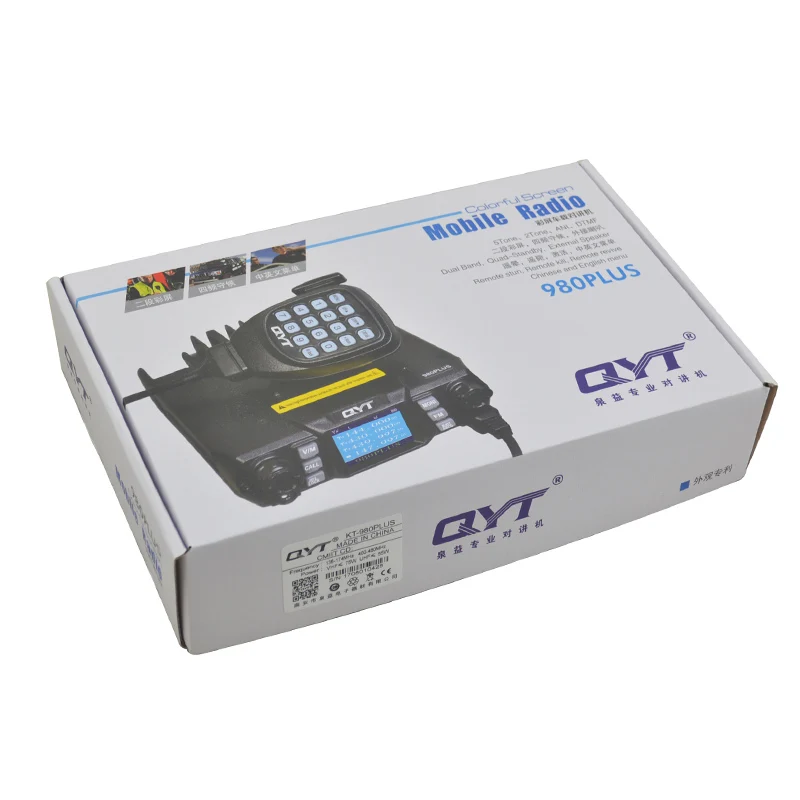 Dual Band автомобилей Радио qyt 980 плюс Мобильное радио kt-980plus портативная рация, 75 Вт: 136-174 мГц и УВЧ 55 Вт: 400-480 мГц 200ch