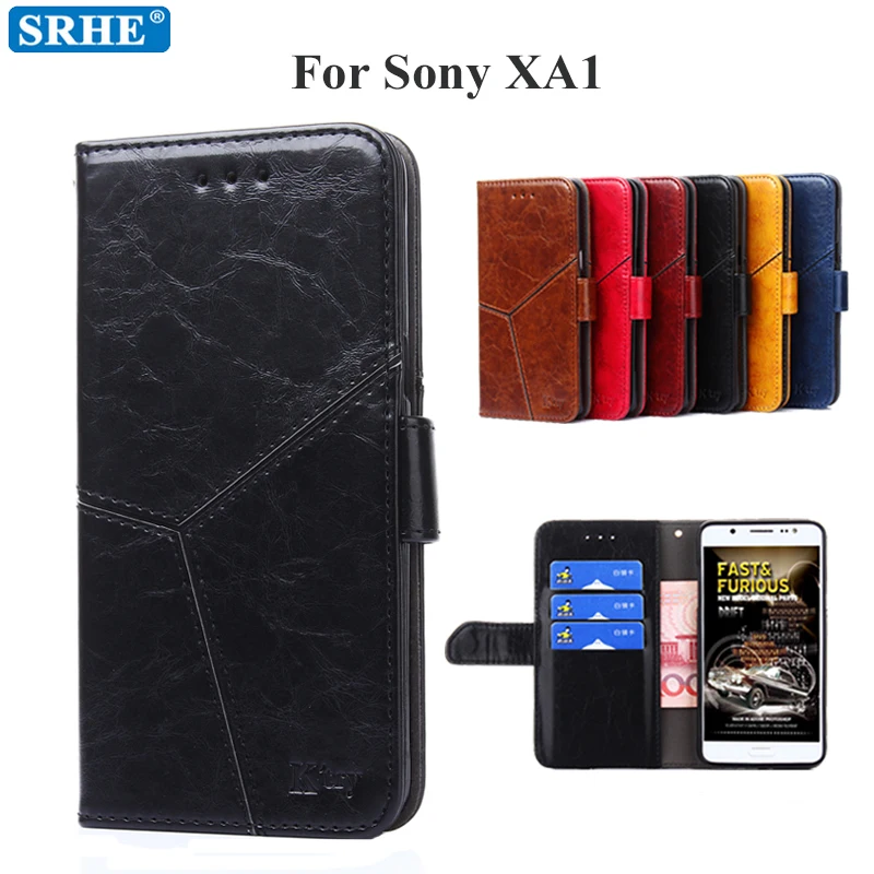 Для Sony Xperia xa1 Чехол Флип Кожа Роскошные Бумажник чехол для Coque с держатель