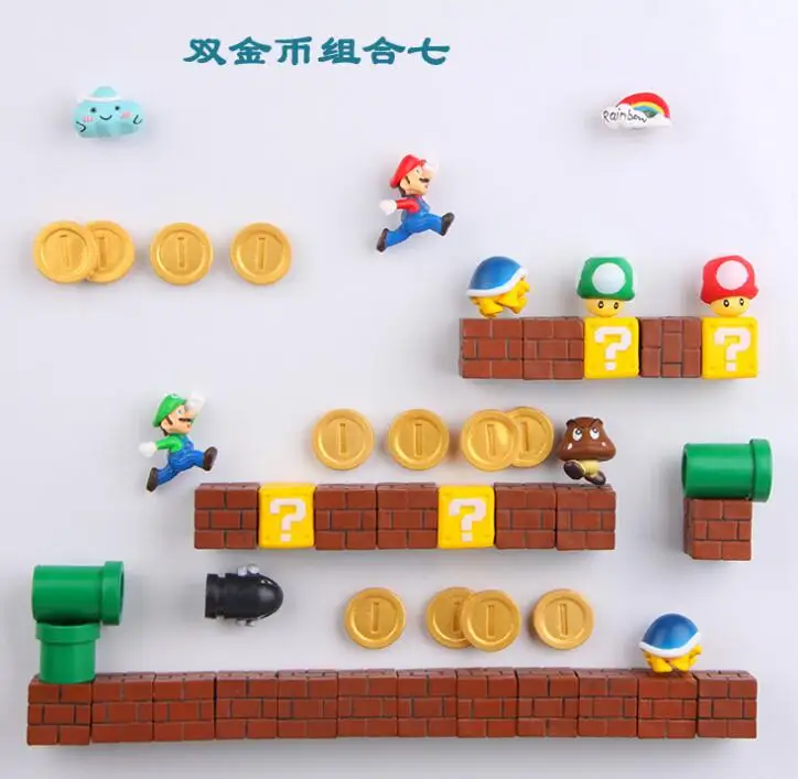 Mini Super Mario Action Figures Fridge Magnets Toys Mario Bros Figurine Figura Magnetive Stickers Toys Mario Question Brick Toys Mini Super Mario Action Figures Fridge Magnets Toys Mario Bros Figurine Figura Magnetive Stickers Toys Mario Question Brick Toys