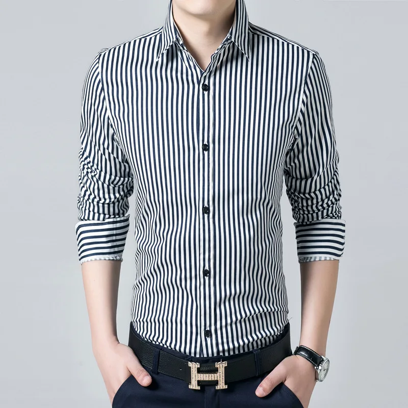 Compare Prices on Mens Pinstripe Shirt Online Shopping/Buy Low Price