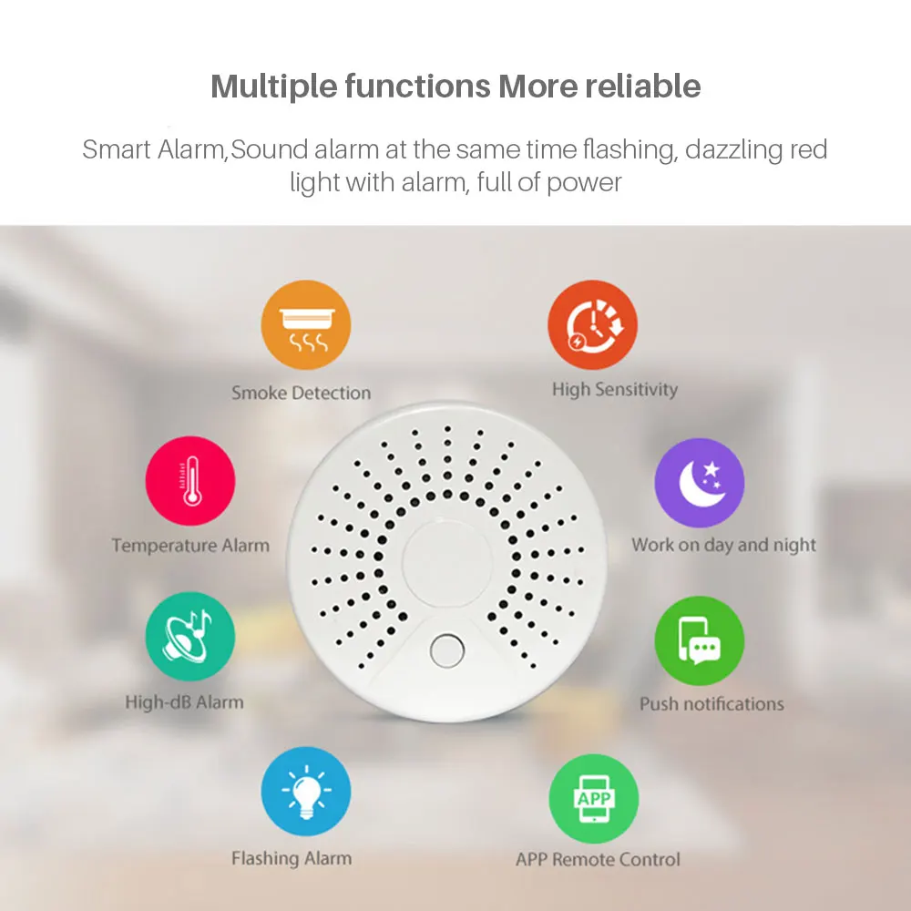 Wi Fi детектор дыма пожарная сигнализация пожарный умная домашняя система