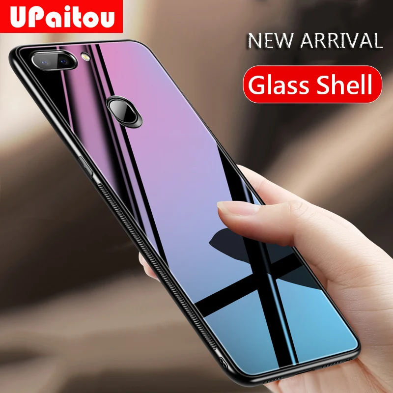 Чехол UPaitou из закаленного стекла для OPPO F11 R17 RX17 Neo R15 Pro мягкий чехол ТПУ с краями и