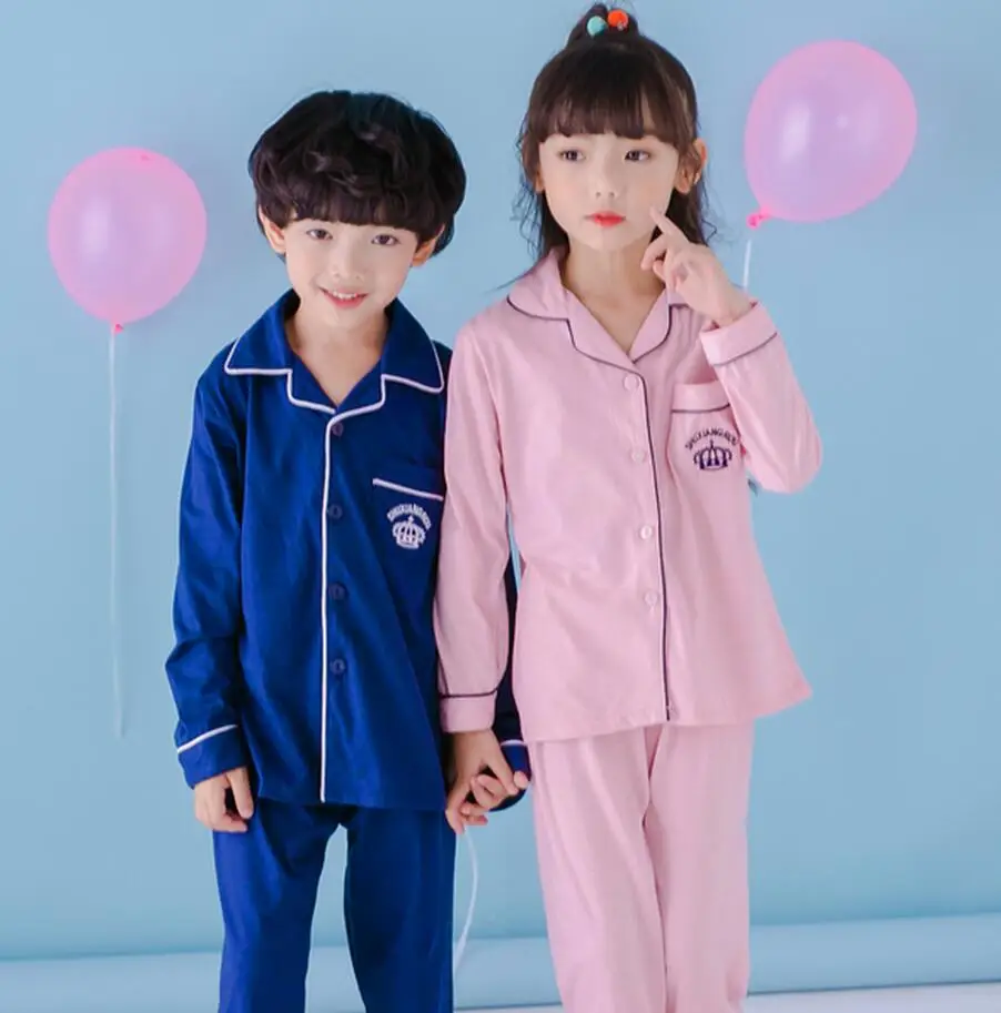 

Spring Summer Children Pajamas Long Sleeve Cartoon Kids Boy Girl Clothes Suit Lovely Children's Pyjamas Boy Home Clothes 3-18T