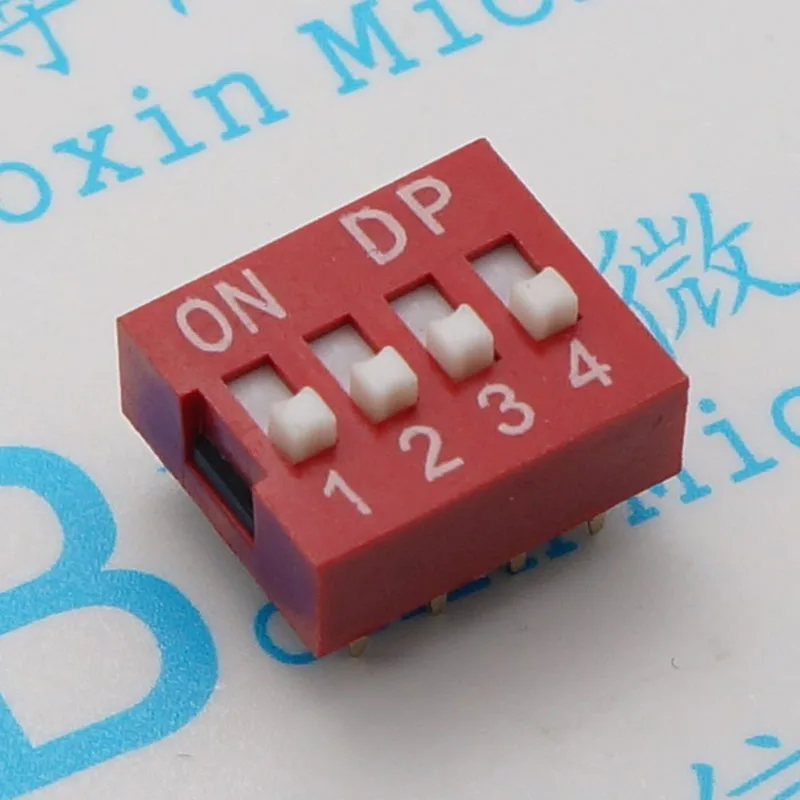 

Red pins four toggle switch pin pitch 2.54 mm dial the code switch