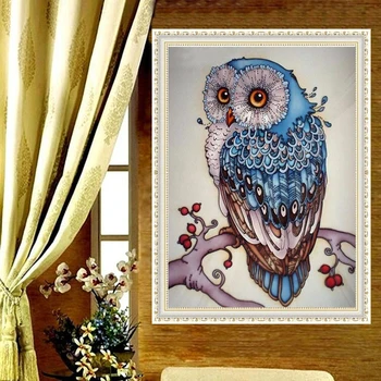 

Diy Diamond Painting Cross Stitch Owl Diamond Painting Cross Stitch Animal Pictures Canvas Gift