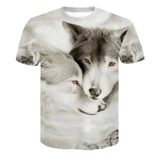 Newest Skull Print 3D t shirt Men Women Short Sleeve Top Summer Fashion Casual T-shirt male Harajuku Wolf Hip hop Anime tshirt  4