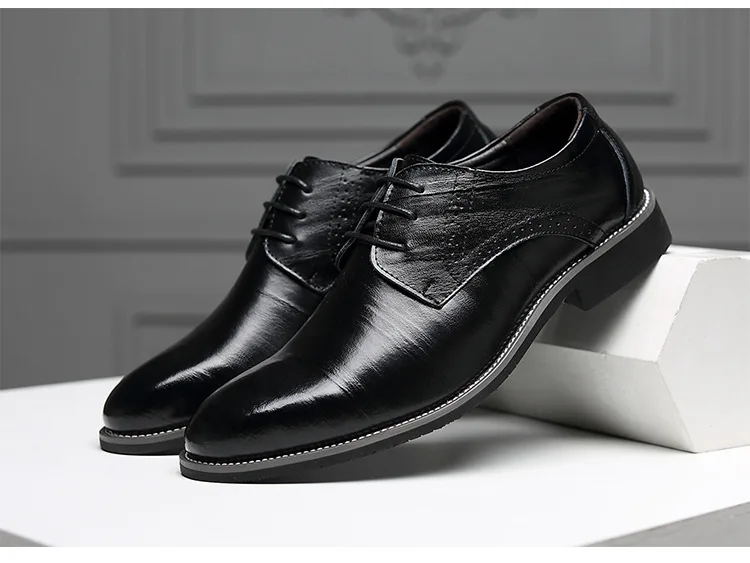 Мужские кожаные туфли; zapatos hombre; офисные Мужские модельные туфли; повседневные свадебные туфли в итальянском стиле; туфли дерби; большие размеры; 638