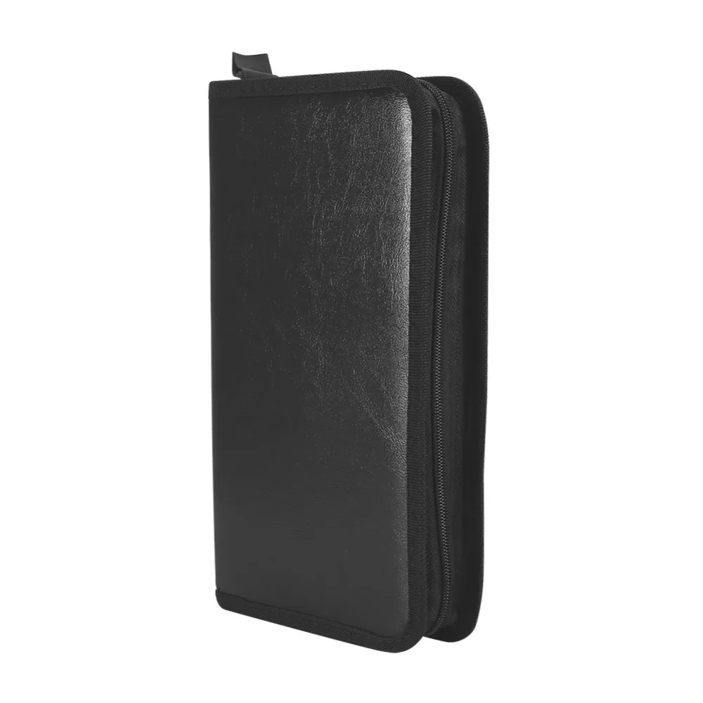 

1 Pc Faux PU Leather 80 Disc CD DVD Holder Storage Box Organizer Cover Case Organizer Wallet Bag Album New