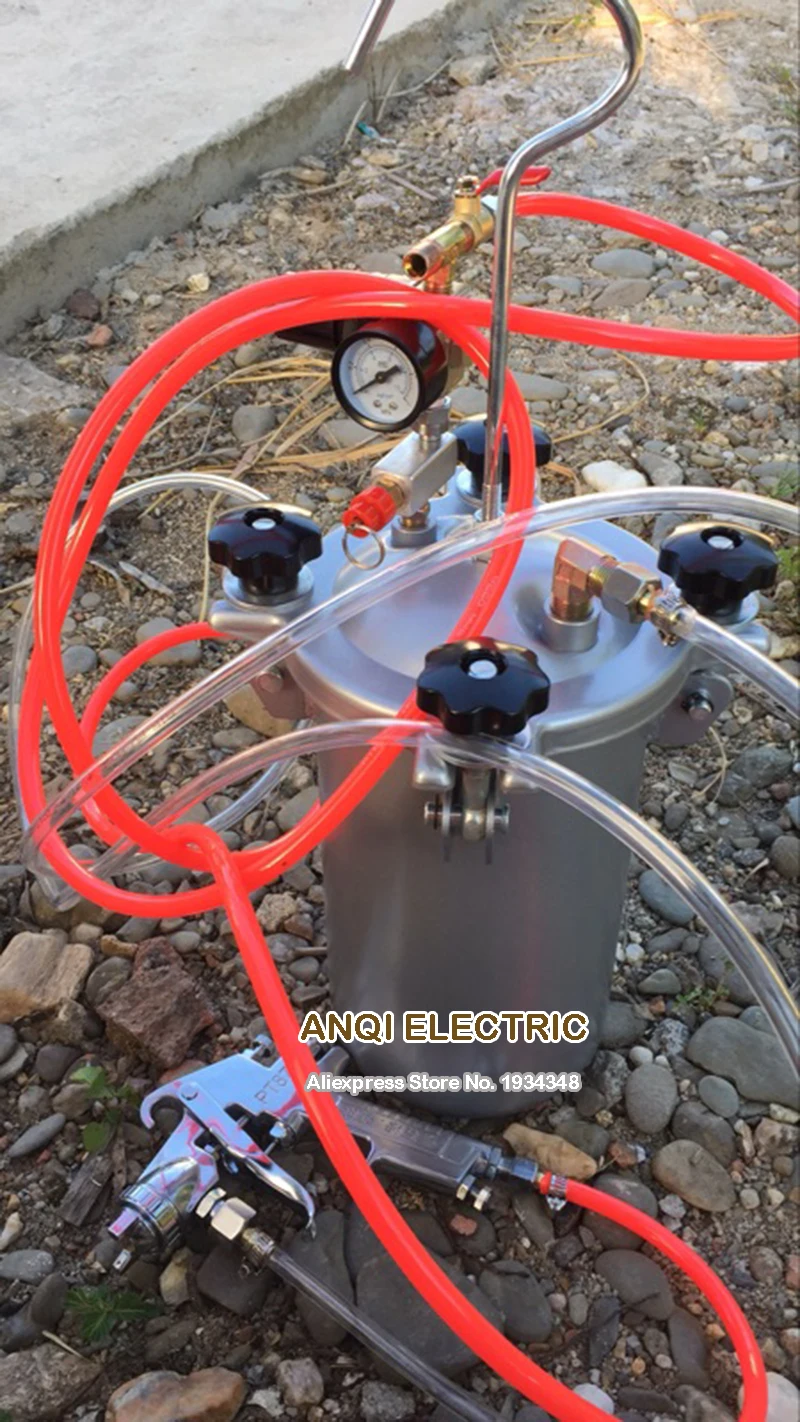 colorful paint spray gun