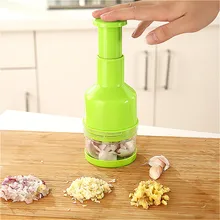 Multifunktionale Kunststoff + Edelstahl Küche Veggie Chopper Zwiebel Slicer Kitchen Shredder Kreative Manuelle Knoblauch Werkzeug Grün